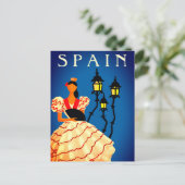 Spanien Flamenco-Tänzer-Plakat Postkarte (Stehend Vorderseite)
