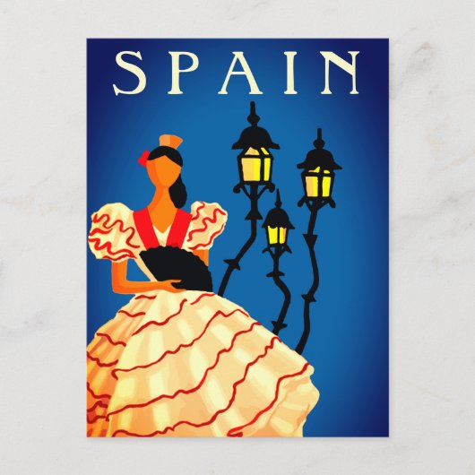 Spanien Flamenco-Tänzer-Plakat Postkarte (Vorderseite)