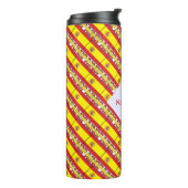 Spanien Fliesenflagge Personalisiert Thermosbecher (Nach links gedreht)