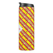 Spanien Fliesenflagge Personalisiert Thermosbecher (Nach rechts gedreht)