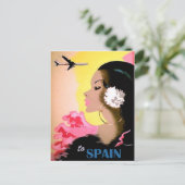 Spanien, Frau in traditionellen Tanzkostümen, Vint Postkarte (Stehend Vorderseite)