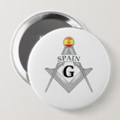 Spanien Freimaurerei Zeichen Button (Vorne & Hinten)