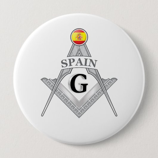 Spanien Freimaurerei Zeichen Button (Vorderseite)