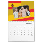 Spanien | Fügen Sie Ihr Foto Spanische Flagge farb Kalender (Feb 2027)