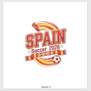 Spanien Fußball 2026 Fußball Fett Land Typografie  Aufkleber