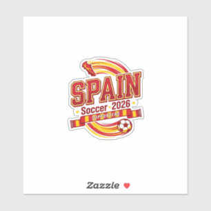 Spanien Fußball 2026 Fußball Fett Land Typografie  Aufkleber