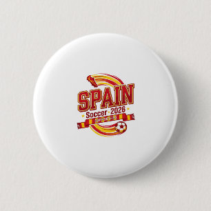 Spanien Fußball 2026 Fußball Fett Land Typografie  Button