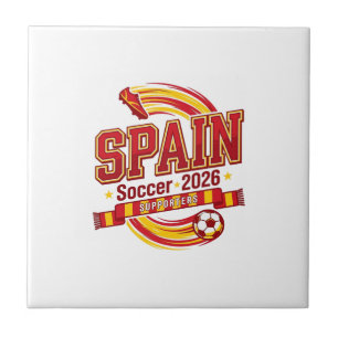 Spanien Fußball 2026 Fußball Fett Land Typografie Fliese