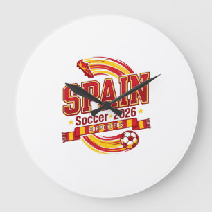 Spanien Fußball 2026 Fußball Fett Land Typografie Große Wanduhr