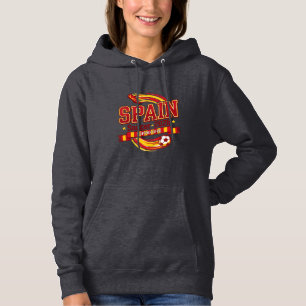 Spanien Fußball 2026 Fußball Fett Land Typografie  Hoodie