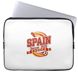 Spanien Fußball 2026 Fußball Fett Land Typografie Laptopschutzhülle