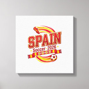 Spanien Fußball 2026 Fußball Fett Land Typografie  Leinwanddruck