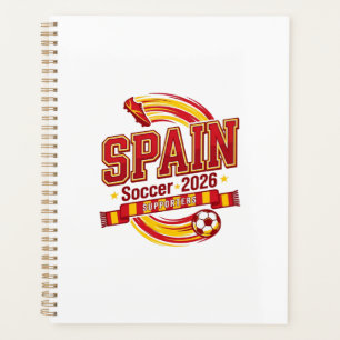 Spanien Fußball 2026 Fußball Fett Land Typografie Planer