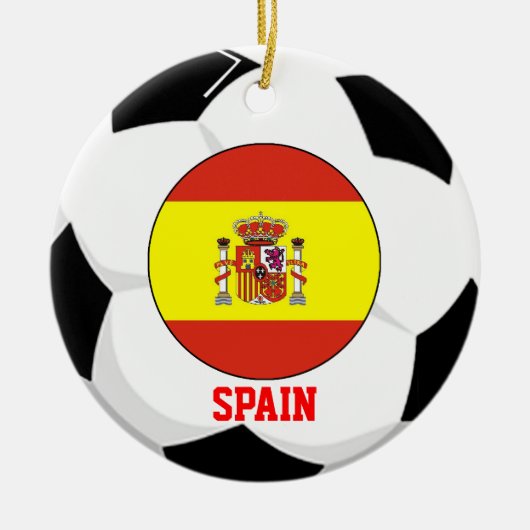 Spanien-Fußball-Fan-Verzierung 2010 Keramikornament (Vorne)