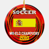 Spanien-Fußball-Fan-Verzierung 2010 Keramikornament (Hinten)