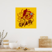 Spanien Fußball-Futbol der spanischen Kunstexplosi Poster (Küche)