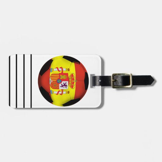 Spanien Fußball Gepäckanhänger (Vorderseite horizontal)