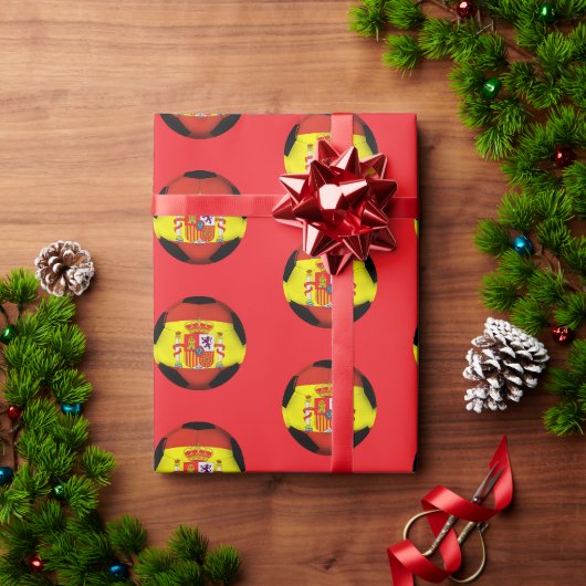 Spanien Fußball Geschenkpapier (Feiertagsgeschenk)