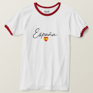 Spanien Fußball Herz Stolz T-Shirt