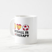 Spanien Fußball ist wie Therapie Kaffeetasse (Vorderseite Links)