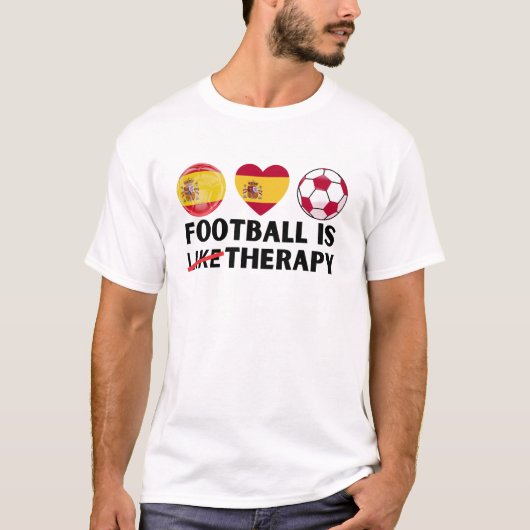 Spanien Fußball ist wie Therapie T-Shirt (Vorderseite)