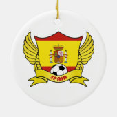 Spanien-Fußball-Kreis-Verzierung Keramikornament (Hinten)