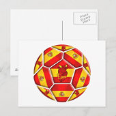 Spanien Fußball-La Furia Roja Toro 2012 Flaggen Postkarte (Vorne/Hinten)