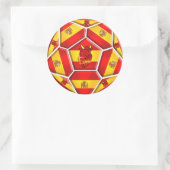 Spanien Fußball La Furia Roja Toro Flaggen Runder Aufkleber (Tasche)