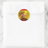 Spanien Fußball Runder Aufkleber (Tasche)