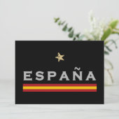Spanien Fußball-Shirt Fan Spanische Flagge Einladung (Stehend Vorderseite)