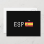Spanien Fußball-Shirt Spanische Flagge Postkarte (Vorne/Hinten)