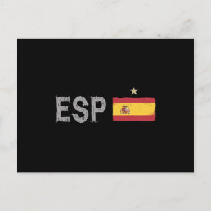 Spanien Fußball-Shirt Spanische Flagge Postkarte