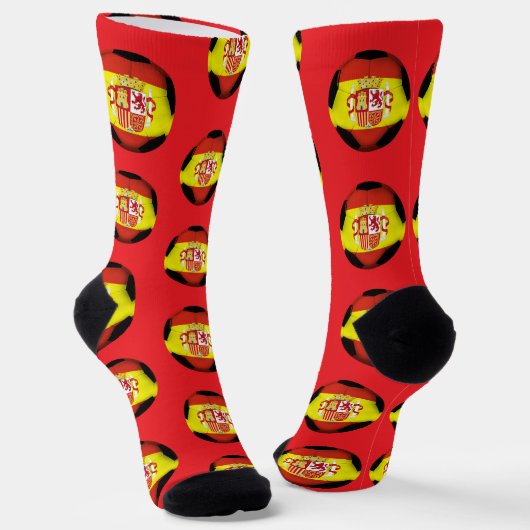 Spanien Fußball Socken (Gewinkelt)