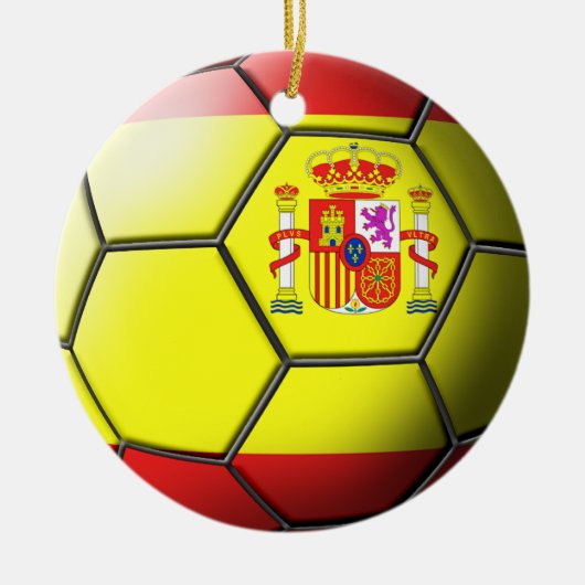 Spanien-Fußball-Verzierung Keramikornament (Vorne)