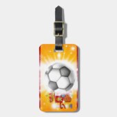 Spanien-Fußballflagge Gepäckanhänger (Vorderseite vertikal)