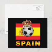Spanien Fußballkönig Postkarte (Vorne/Hinten)