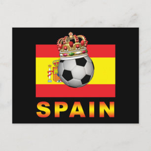 Spanien Fußballkönig Postkarte