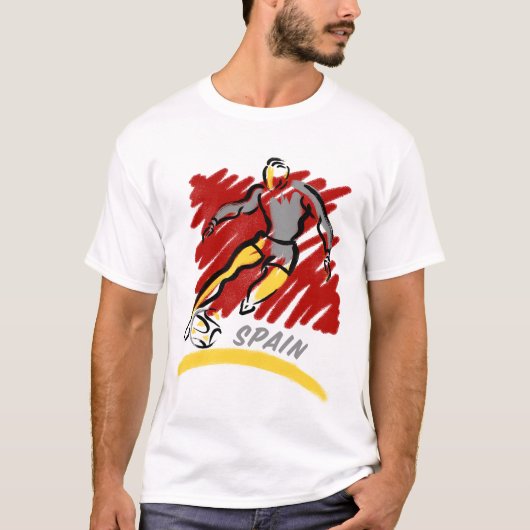 Spanien-Fußballswoosh-T - Shirts (Vorderseite)