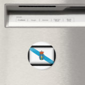 Spanien - Galicien - Flagge Magnet (In Situ (Geschirrspüler))