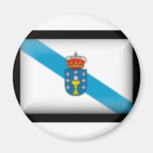 Spanien - Galicien - Flagge Magnet (Vorne)