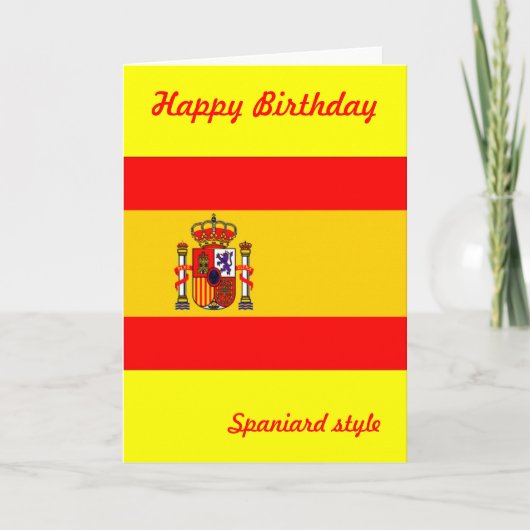 Spanien Geburtstag Karte (Vorderseite)