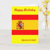 Spanien Geburtstag Karte (Gelbe Blume)