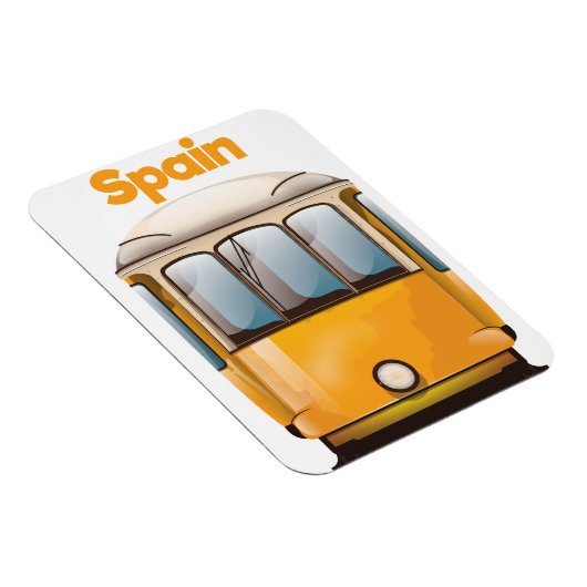 Spanien Gelbe Straßenbahnhaltestelle Magnet (Rechte Seite)
