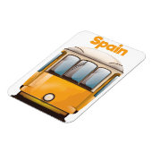 Spanien Gelbe Straßenbahnhaltestelle Magnet (Linke Seite)