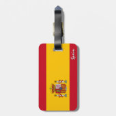 Spanien Gepäckmarken, patriotische spanische Flagg Gepäckanhänger (Rückseite vertikal)