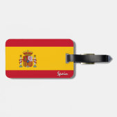 Spanien Gepäckmarken, patriotische spanische Flagg Gepäckanhänger (Rückseite horizontal)