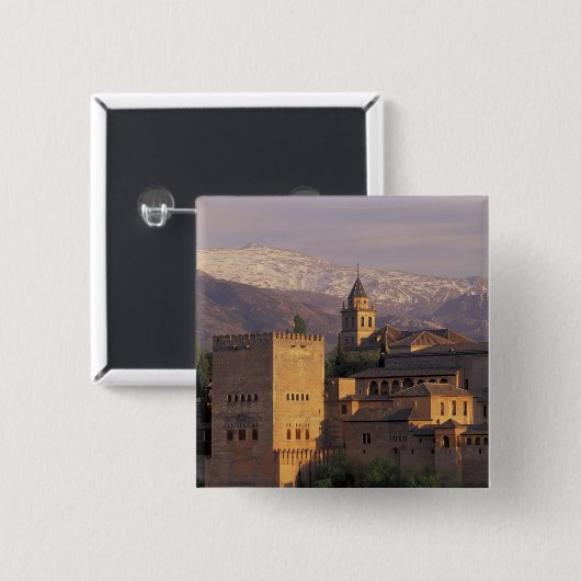 Spanien, Granada, Andalusien Die Alhambra, 2 Button (Vorne & Hinten)