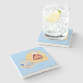 Spanien Happy Hour Steinuntersetzer (Seitenansicht)