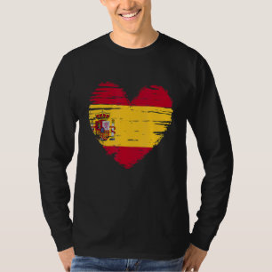 Spanien Herz Spanische Flagge Spanischer Preis T-Shirt