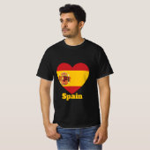 Spanien Herzenflagge T - Shirt (Vorne ganz)